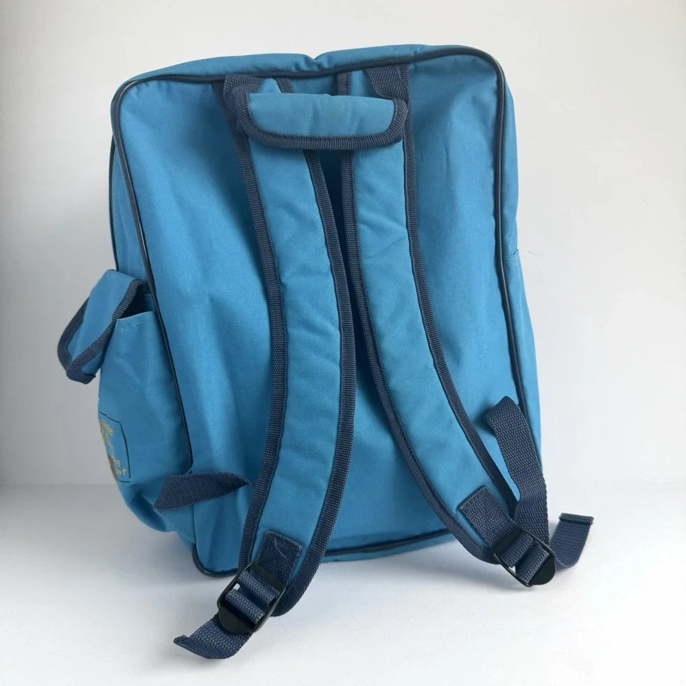 VTG 1990s Disney Pooh Backpack Kids Weekend Diaper Bag Thinking Spot Blue